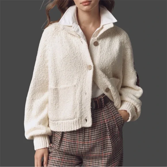 Anthropologie Horse Cardigan Graphic Western Pilcro Sweater